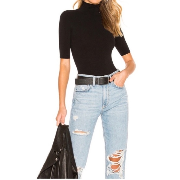 For Skye Four Commando Ballet Short Sleeve Turtleneck Bodysuit NWT - Picture 1 of 14